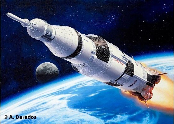 Revell - Apollo Saturn V Model Rumraket - 1 144 - 04909