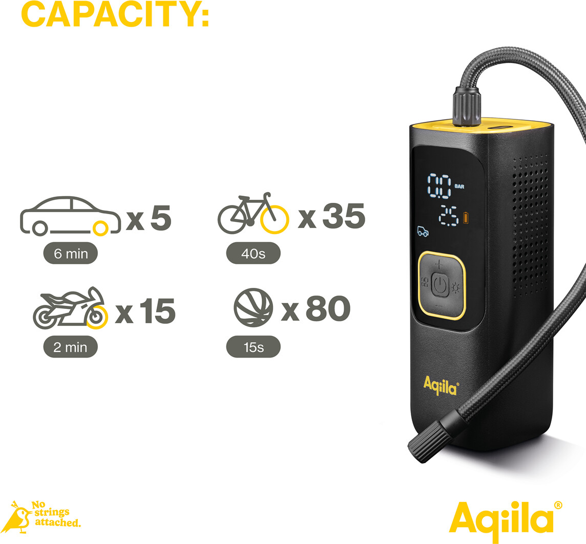 Aqiila - Airbird C7 - Luftpumpe Bærbar Kompressor