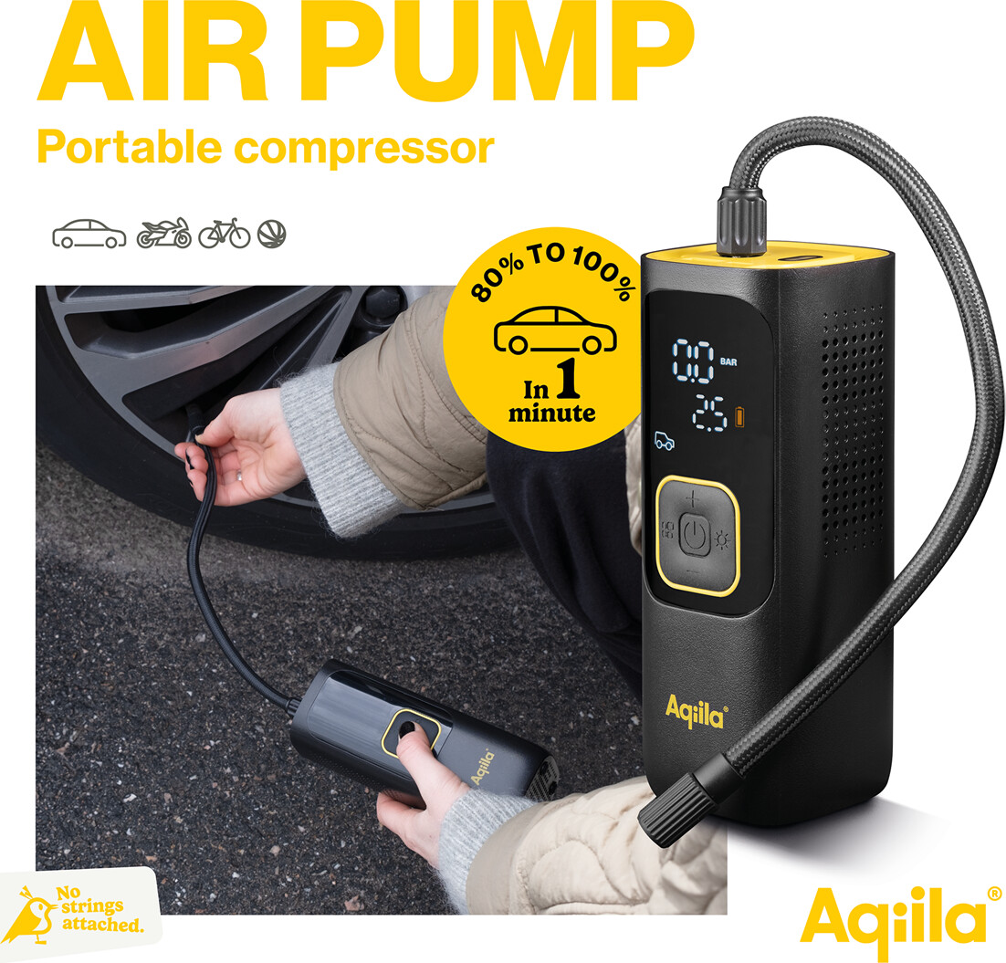 Aqiila - Airbird C7 - Luftpumpe Bærbar Kompressor