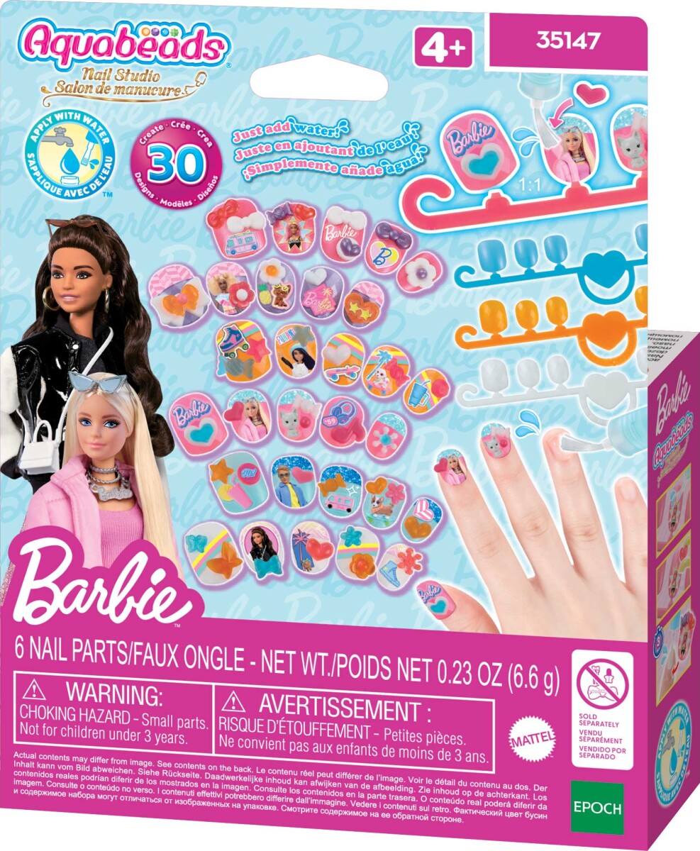 Aquabeads - Barbie Negle Genopfyldningssæt
