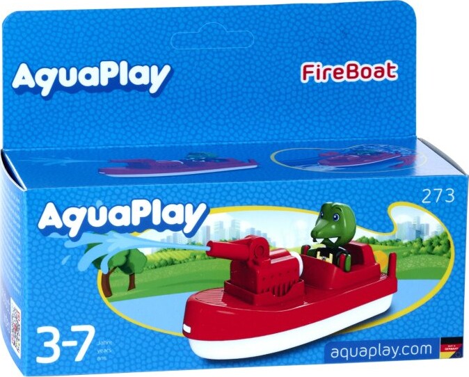 Aquaplay - Brandbåd Med Figur - 273