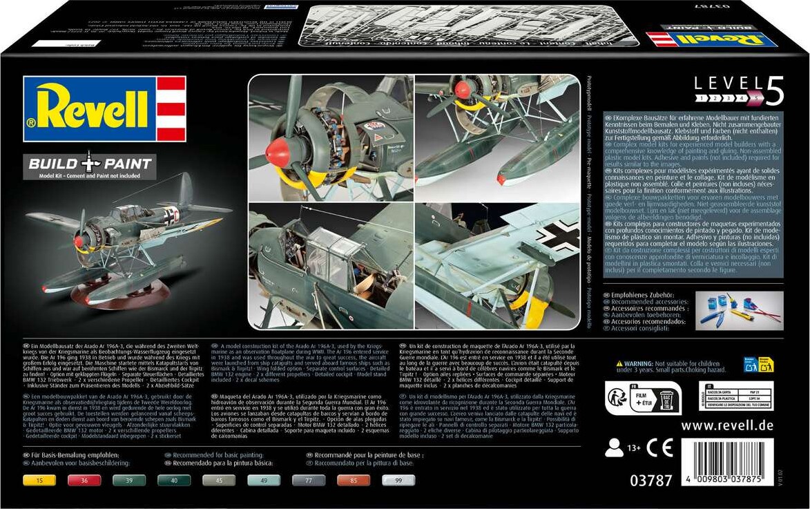 Revell - Arado Ar196A-3 Seaplane - Byggesæt - 1 32 - 03787
