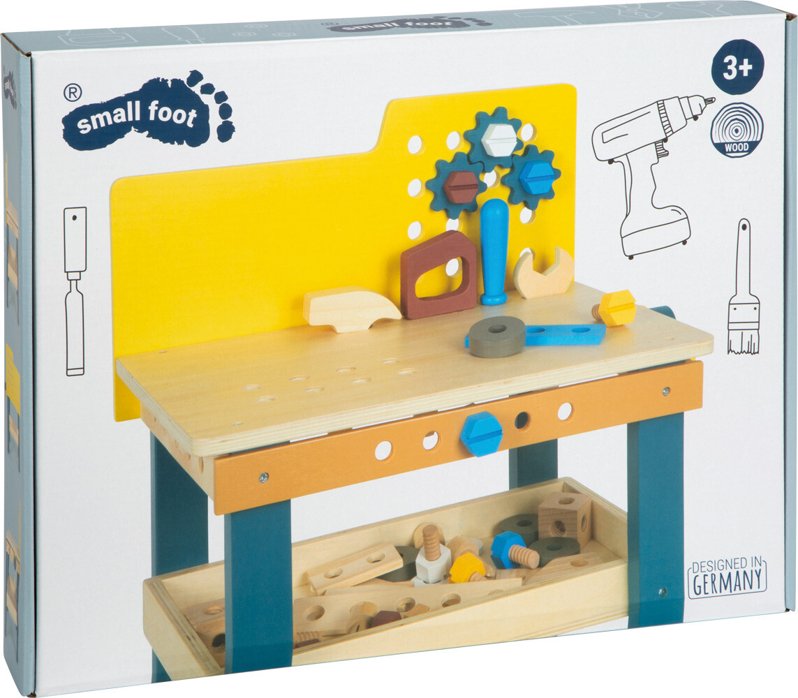 Værktøjsbænk Legetøj Til Børn - Træ - Inkl Værktøj - Small Foot