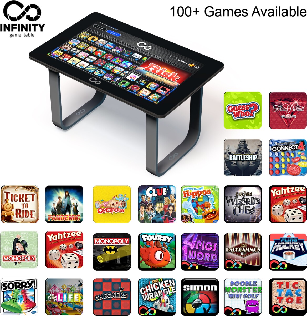 Infinity Game Table Arcade1Up Elektronisk Spillebord - 32 Skærm