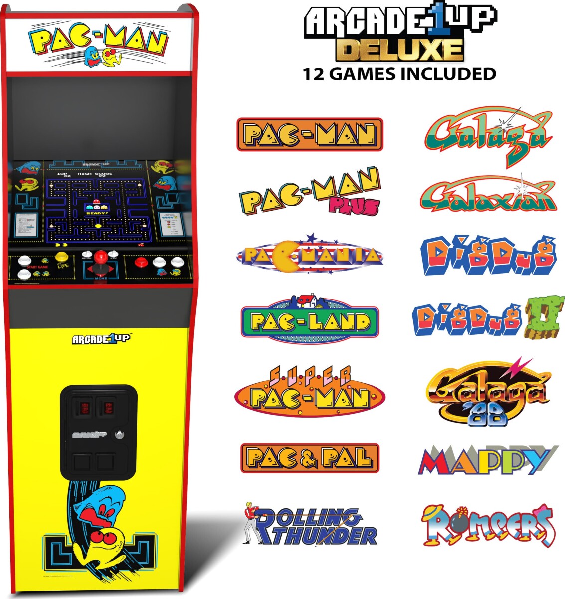 Arcade 1 Up - Pac-Man Deluxe Arkademaskine - 14 Spil