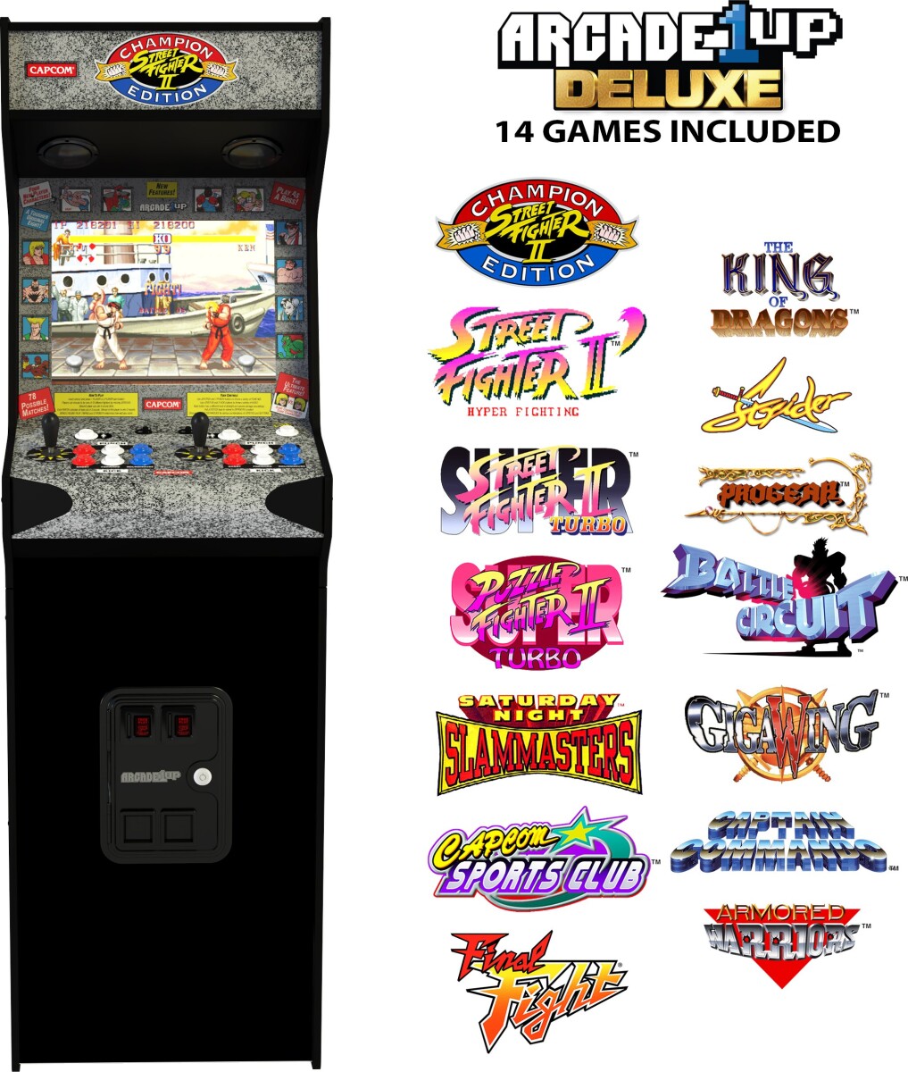 Arcade 1 Up - Street Fighter Deluxe Arkademaskine - 14 Spil