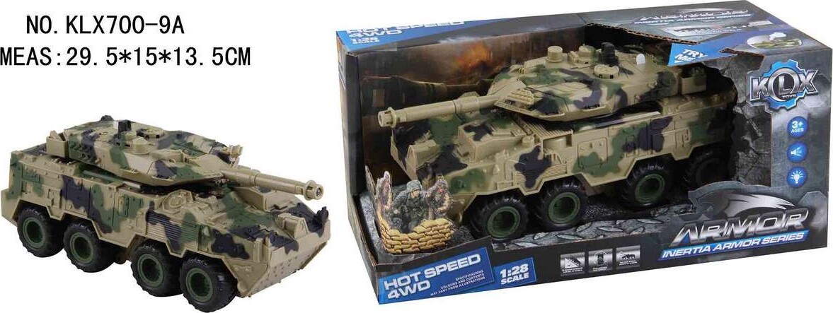 Armored Vehicle Wfriction Light Sound Try-Me - Klx Toys