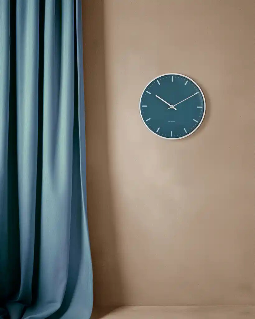 Arne Jacobsen - City Hall Vægur - Ø21 Cm - Blå