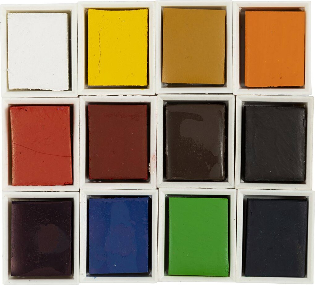 Art Aqua Akvarelfarver - -Pan - Str 10X15X20 Mm - Standardfarver - 12 Frv