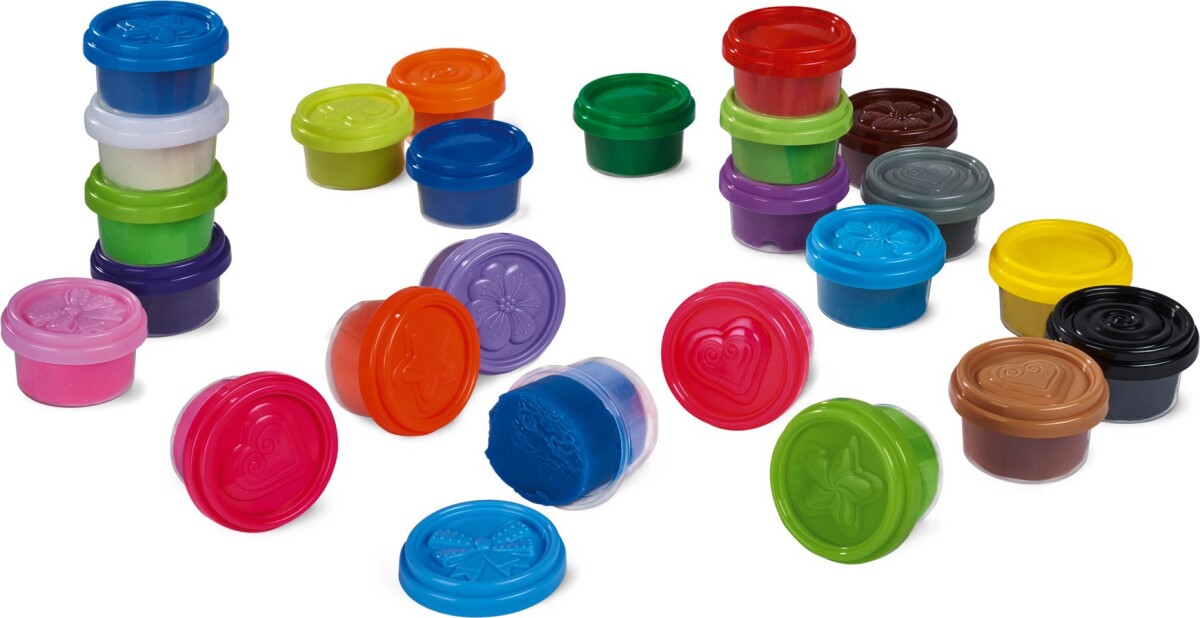 Simba Art And Fun - Set Di 4 Vasi Di Pasta Modellabile Da 25g, Colori Primari Con Spatola, Per Bambini Dai 3 Anni
