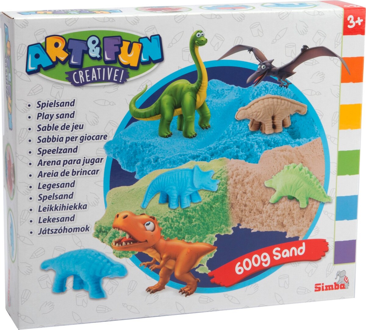 Art Fun - Legesand Dinosaur Sæt Til Børn
