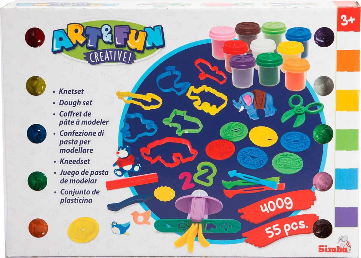 Art Fun - Mega Modellervoks Sæt Til Børn - 55 Dele