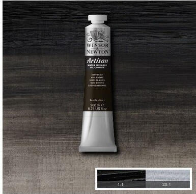 Winsor Newton - Oliemaling - Ivory Black 200 Ml