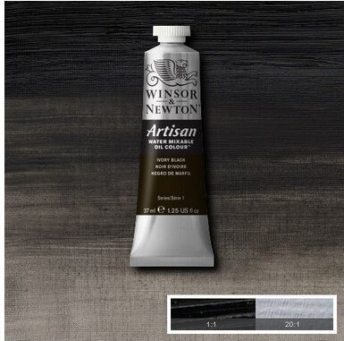 Winsor Newton - Artisan Oliemaling - Ivory Black 37 Ml