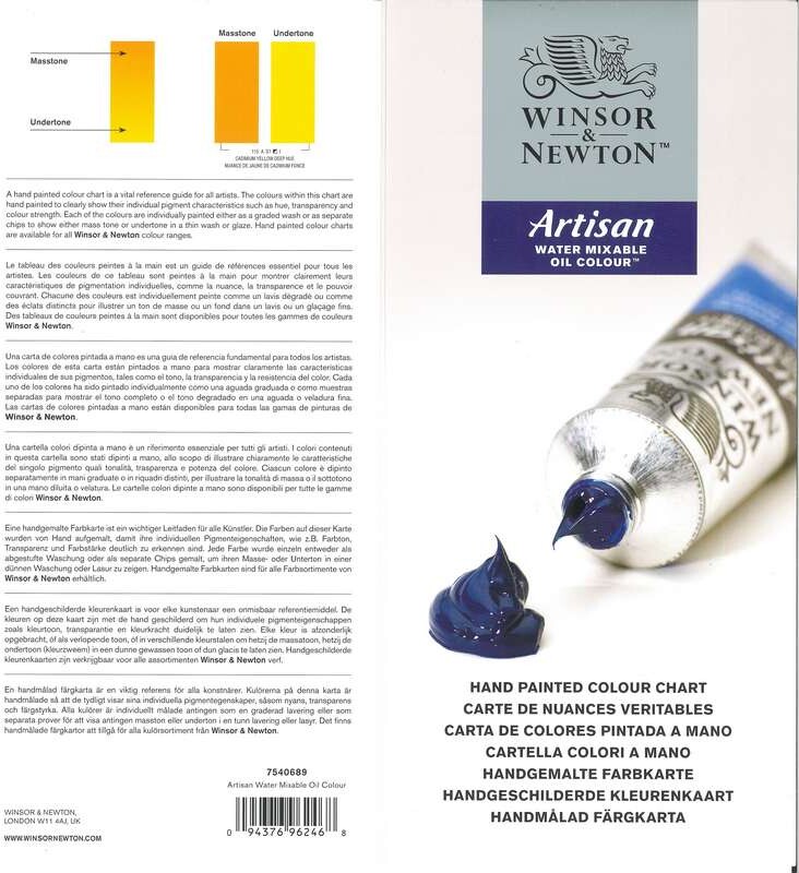 Winsor Newton - Artisan Water Mixable Oil Colour Farvekort