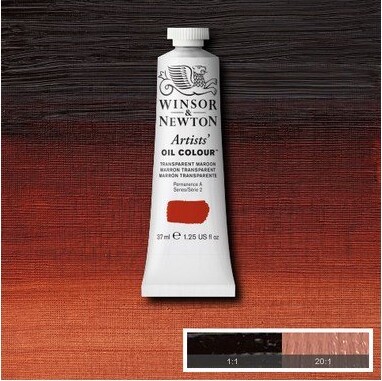 Winsor Newton - Oliemaling - Artists - Transparent Maroon 37 Ml