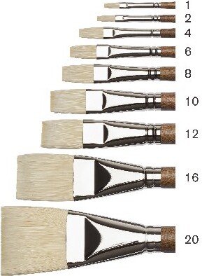 Winsor Newton - Artists Oil Synthetic Hog Pensel - Flad - Str 1
