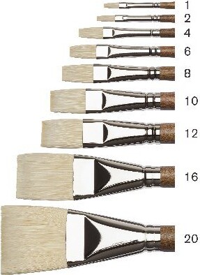 Artists Oil Synthetic Hog Brush Flat Size 2 - 5010402