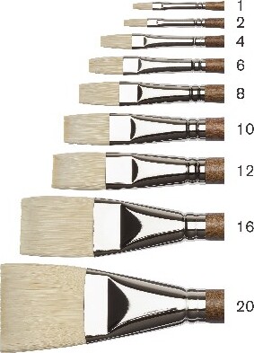 Artists Oil Synthetic Hog Brush Flat Size 2 - 5010402