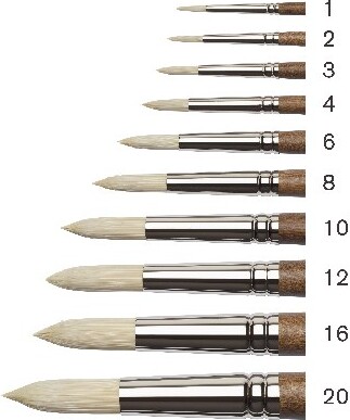 Winsor Newton - Artists Oil Synthetic Hog Brush - Rund Str 1
