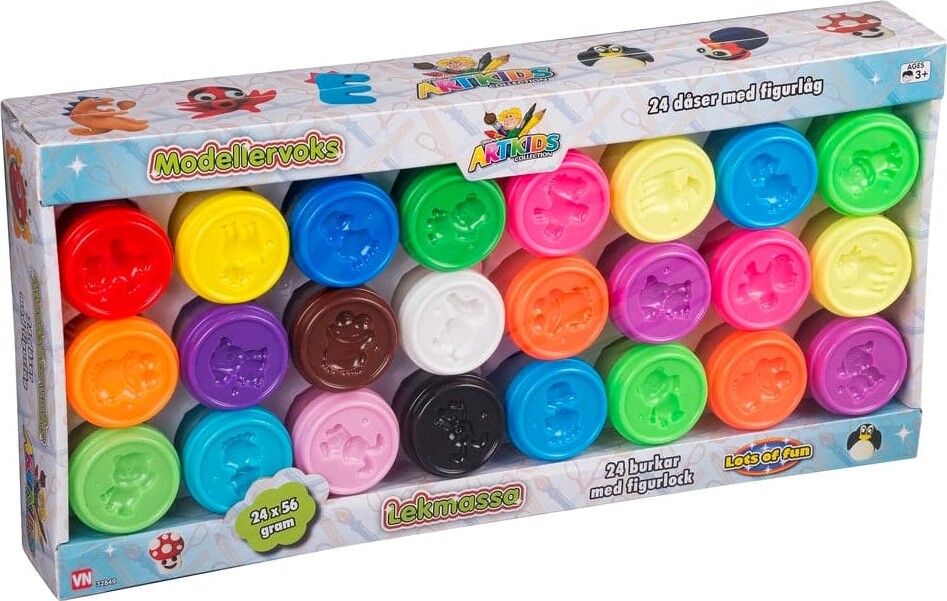 Artkids - Modellervoks Sæt - 24 Bøtter