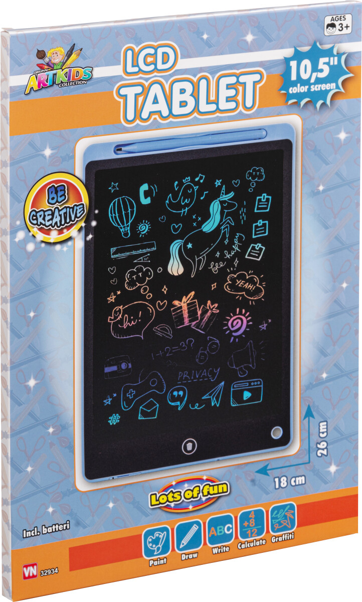 Lcd Tegne Og Skrive Tablet - 26X18Cm - Artkids