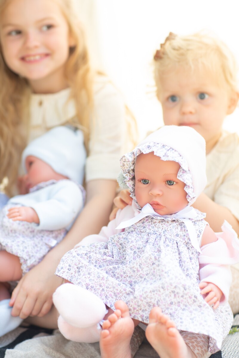 Asi - Dukketøj - Leonora - Til Dukker På 46 Cm - Rosa Blomstret