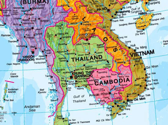 Asia Political Wall Map Paper