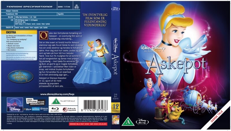 springvand analog Charlotte Bronte Askepot / Cinderella - Disney Blu-Ray Film → Køb billigt her - Gucca.dk