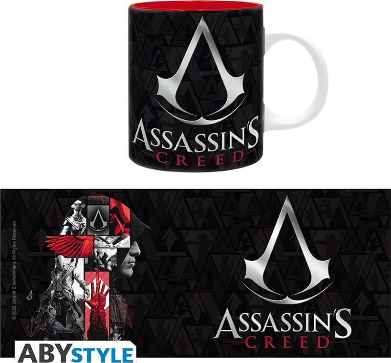 Assassin S Creed - Krus - 320 Ml - Våbenskjold Sort Og Rød - Subli X2