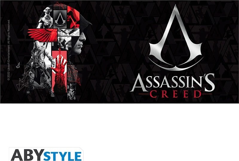 Assassin S Creed - Krus - 320 Ml - Våbenskjold Sort Og Rød - Subli X2