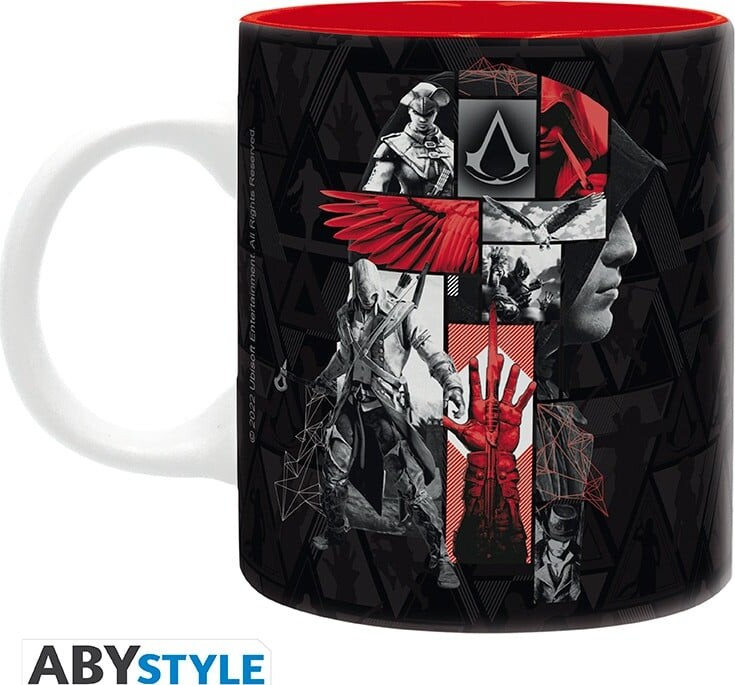 Assassin S Creed - Krus - 320 Ml - Våbenskjold Sort Og Rød - Subli X2