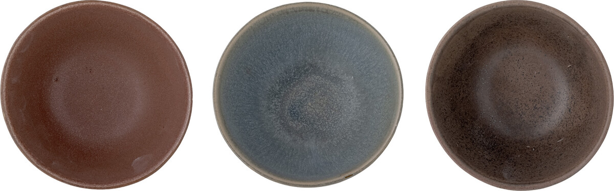 Creative Collection - Aster Skål - Brun - Stentøj Keramik - 3 Stk