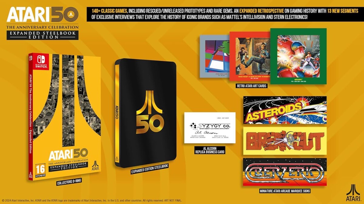 Atari 50 The Anniversary Celebration Expanded Steelbook Edition