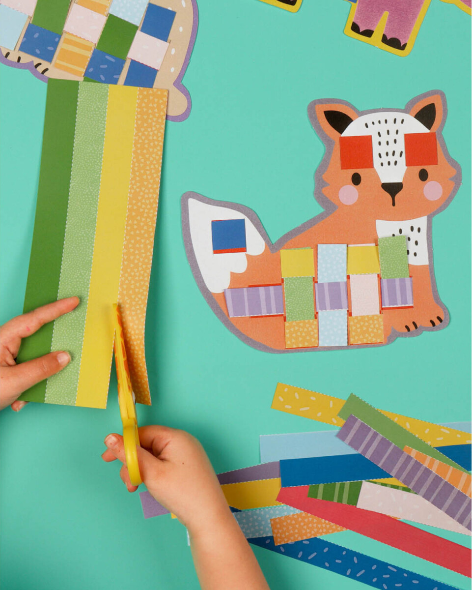 Auzou - Aktivitetssæt - Klip Og Flet - Dyr