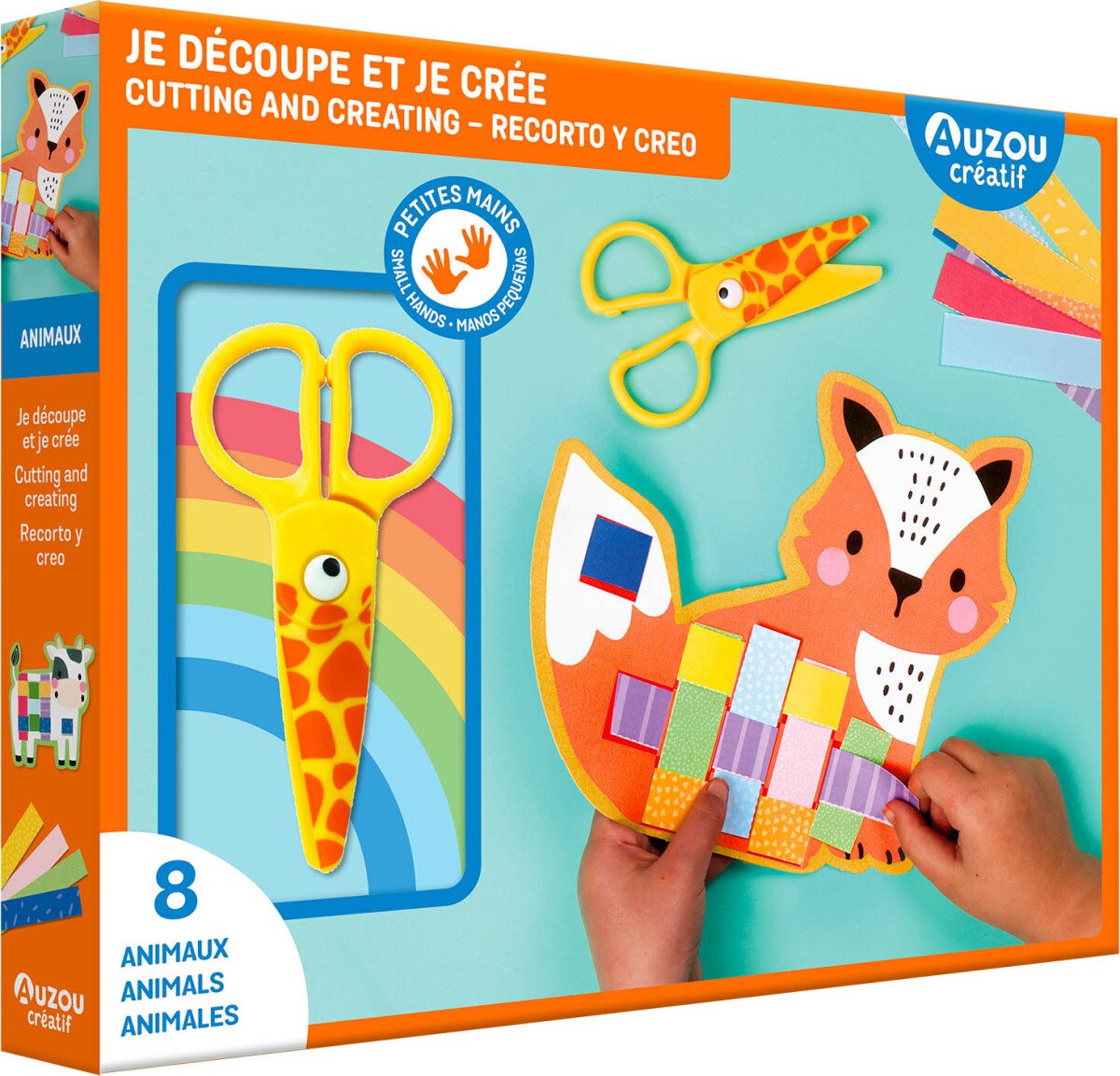 Auzou - Aktivitetssæt - Klip Og Flet - Dyr