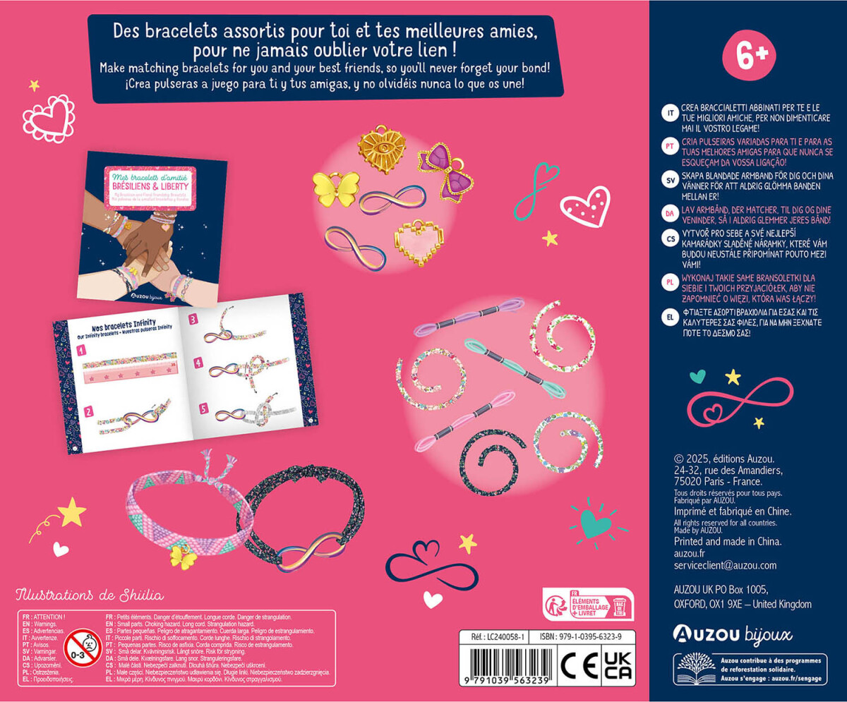 Auzou - Jewellery Factory - Brasilianske Og Venskabsarmbånd - Stort Sæt