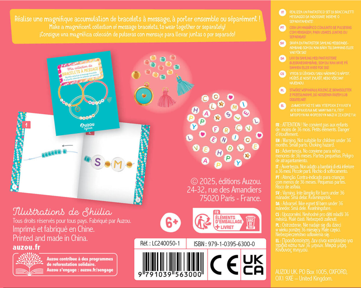 Auzou - Jewellery Factory - Diy Bogstav Armbånd Sæt