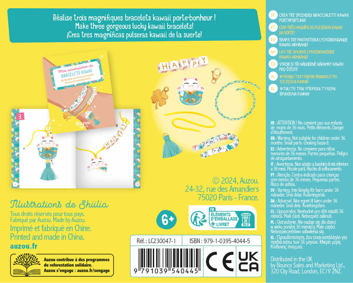 Auzou - Jewellery Factory - Lav Selv Kawaii Lykkearmbånd - Sæt