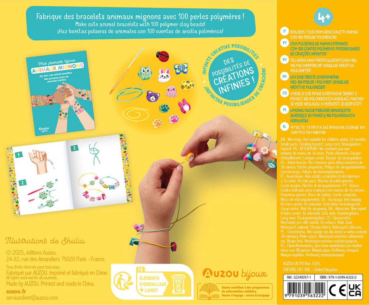 Auzou - Jewellery Factory - Søde Smykker Med Dyr - Medium Sæt