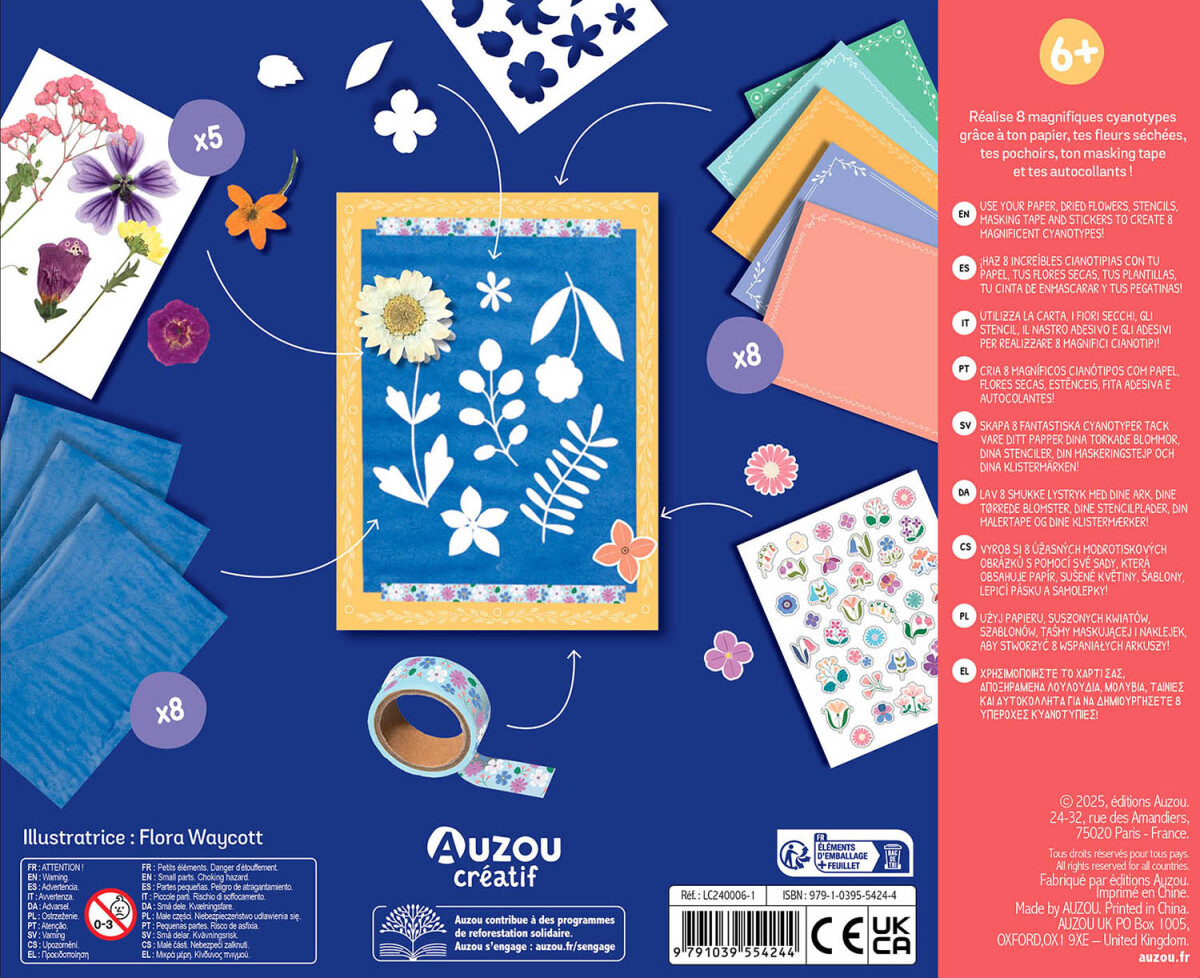 Auzou - Lystryk - Cyanotypi - Blomster