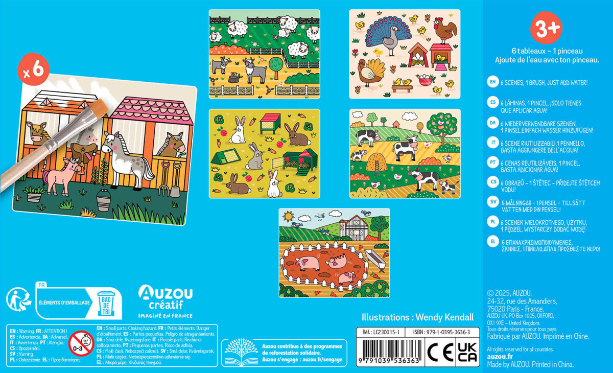 Mal Med Vand - På Landet - 6 Billeder - Auzou