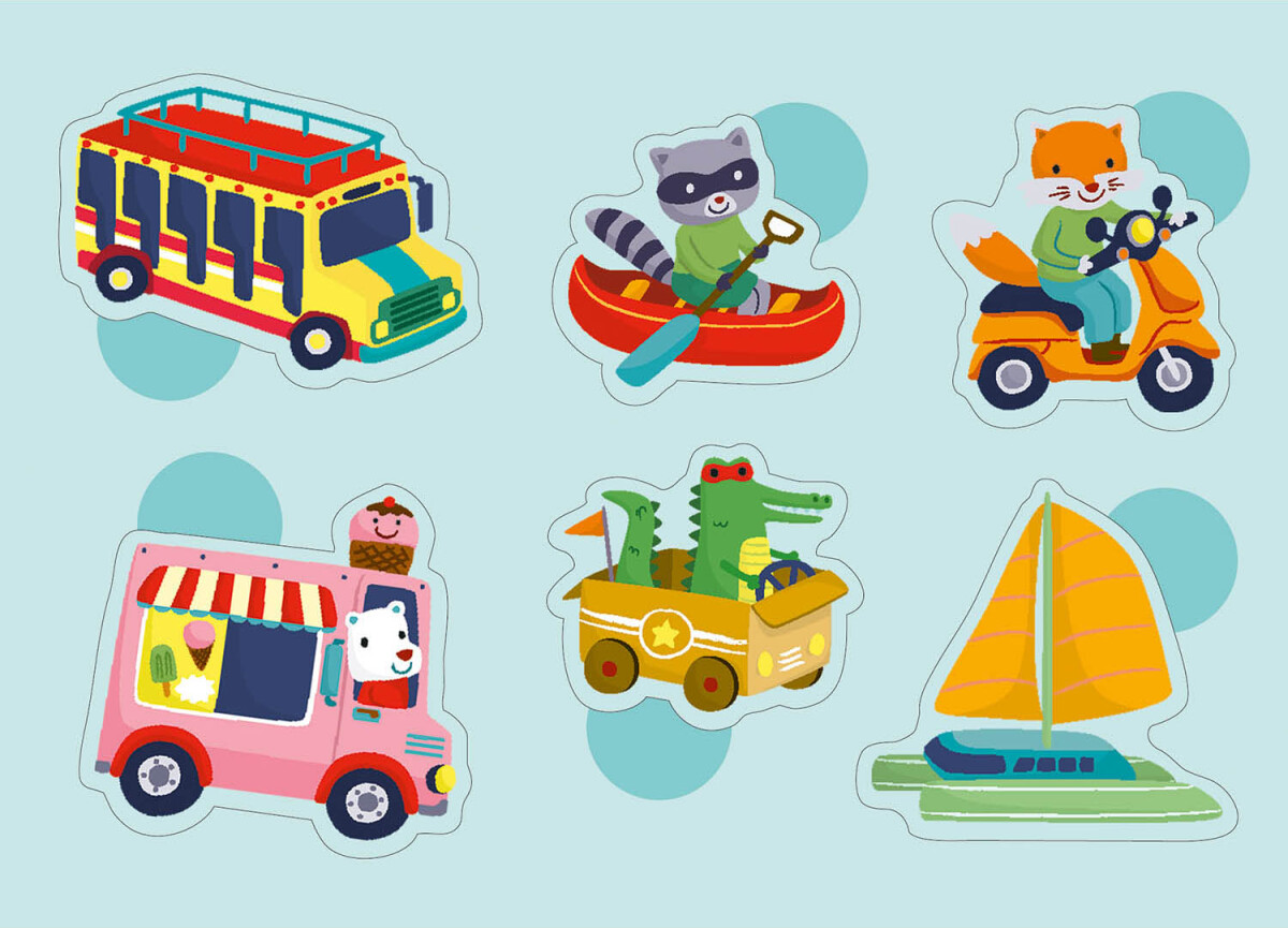 Auzou - Mine Første Klistermærker - Transportmidler