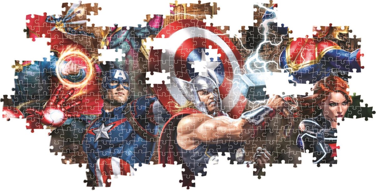 Avengers Puslespil - Marvel - Panorama - 1000 Brikker - Clementoni