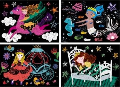 Scratch Art - Prinsesse - Mini Bog - Avenir