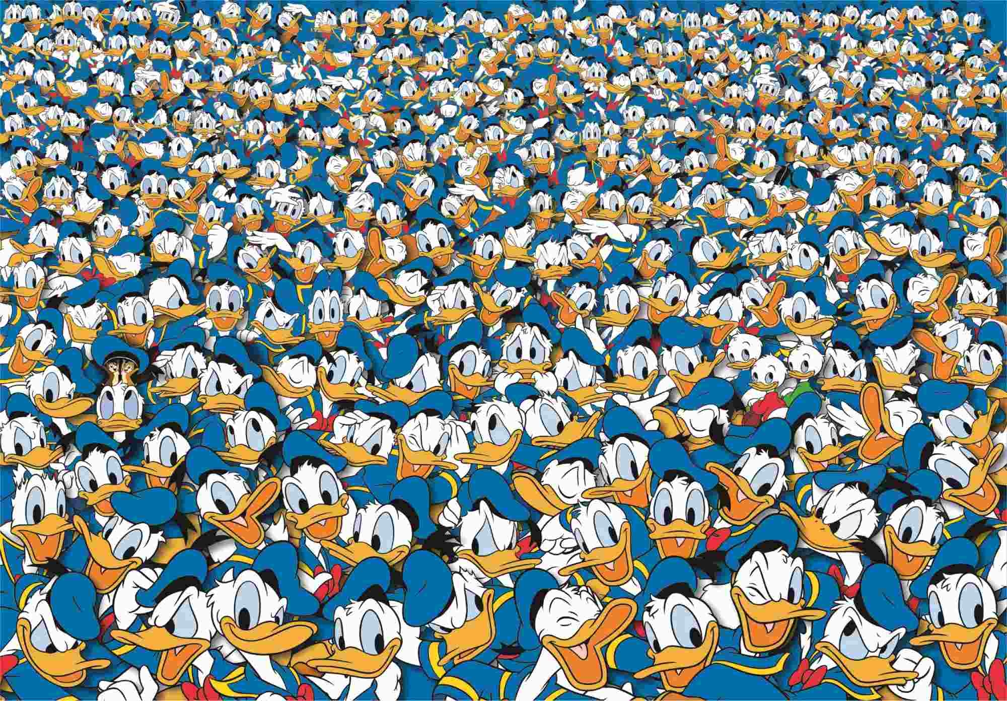 Clementoni Puslespil - Impossible Donald Duck - High Quality - 1000 Brikker