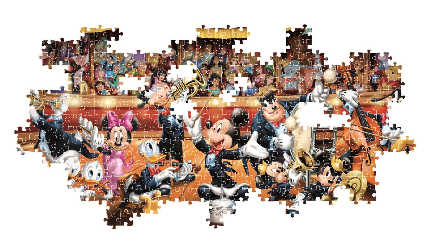 Disney Puslespil - Orkester - High Quality Panorama - 1000 Brikker -