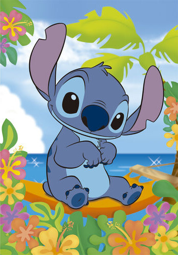 Disney Puslespil - Stitch - Super Color - 104 Brikker - Clementoni