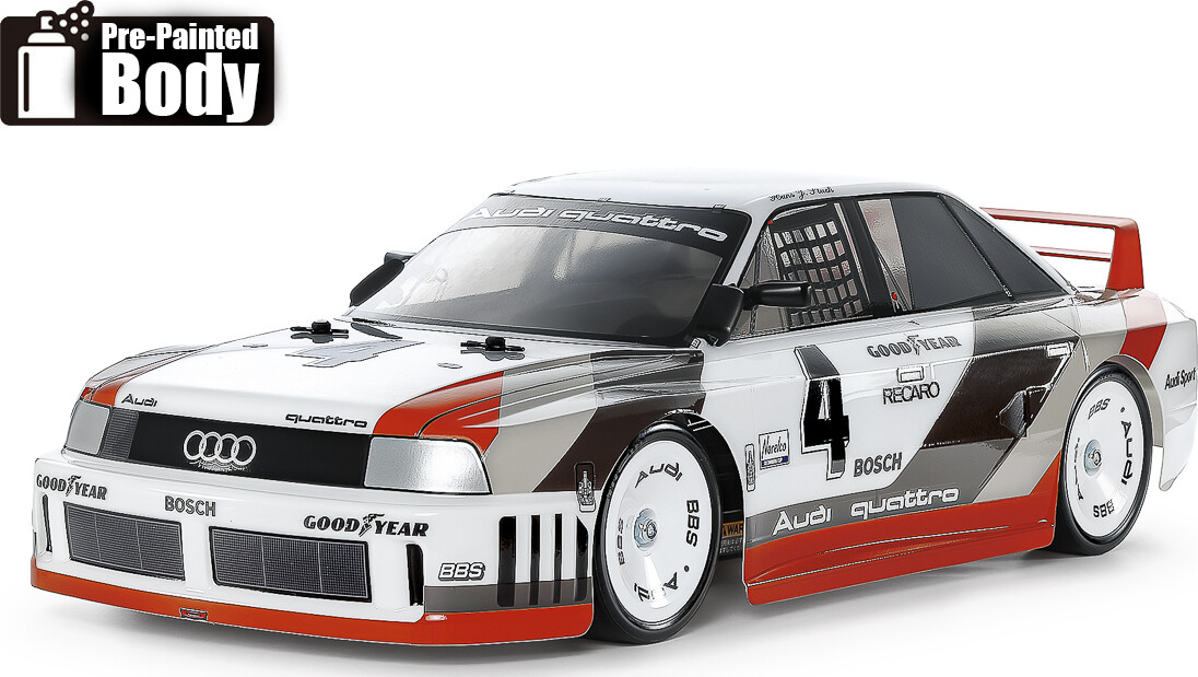 Tamiya 47511 - Audi 90 Quattro Racing Rc - Tt-02 - Painted - 1 10