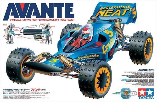 Tamiya - Avante 2011 Rc Fjernstyret Bil Byggesæt - 110 - 58489